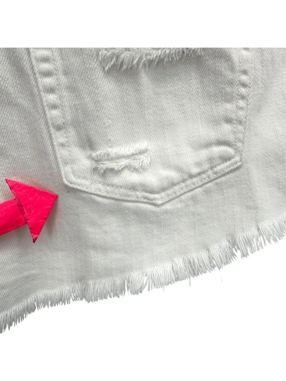 Free People We The Free Womens 28 Shorts Good Vibrations Cutoffs White Denim